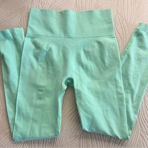 Mint Green Leggings - Comfortable High-Waist Bottoms
